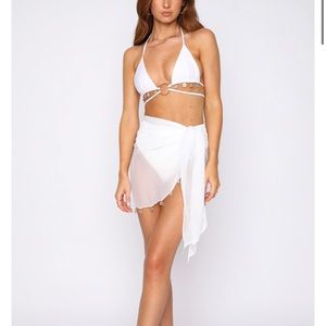 White Fox Boutique white bra and skirt set